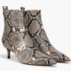 NWT Franco Sarto Snakeskin Ankle Boots - Brown and Black